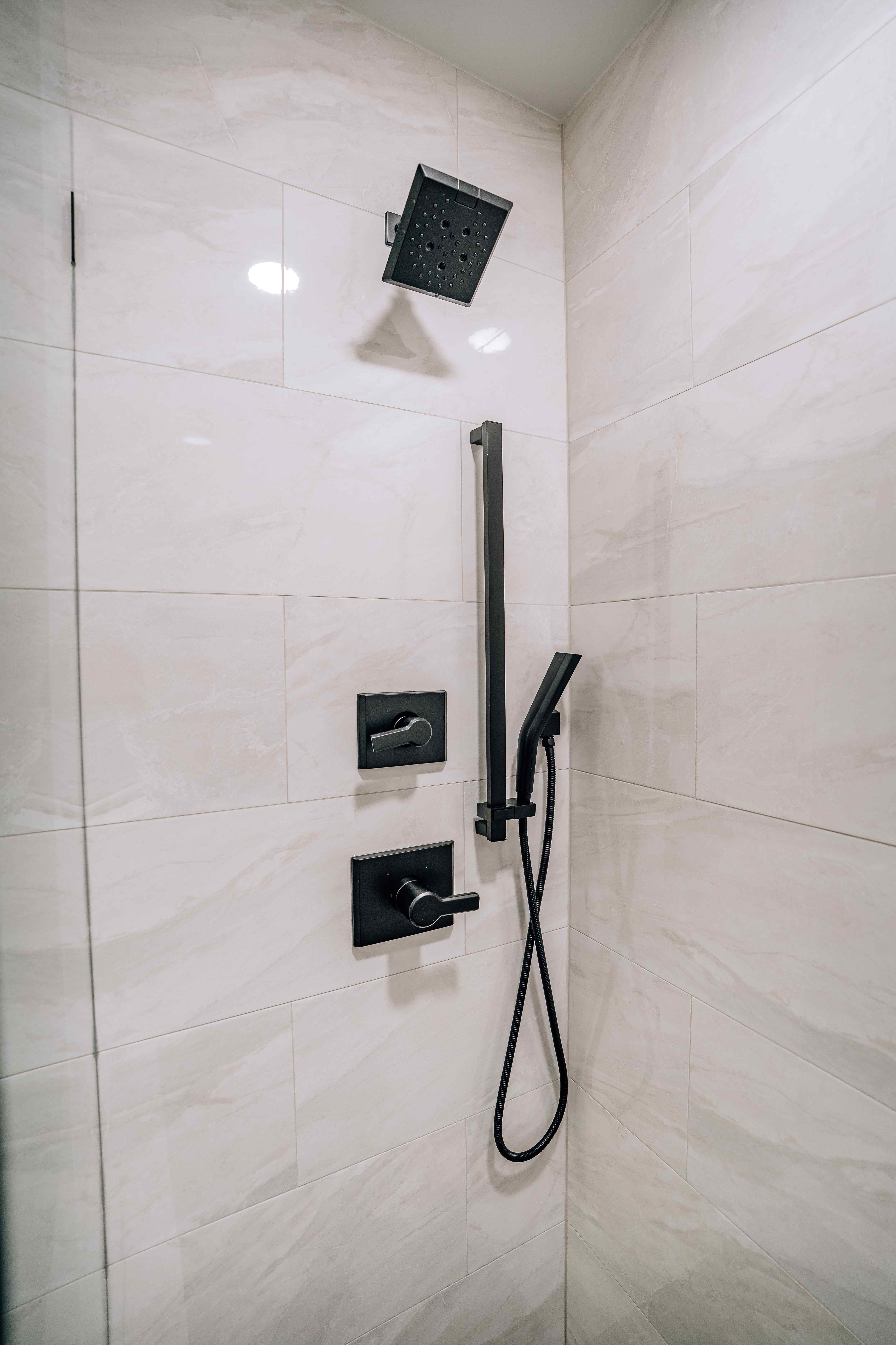 Modern Matte Black Shower Fixtures