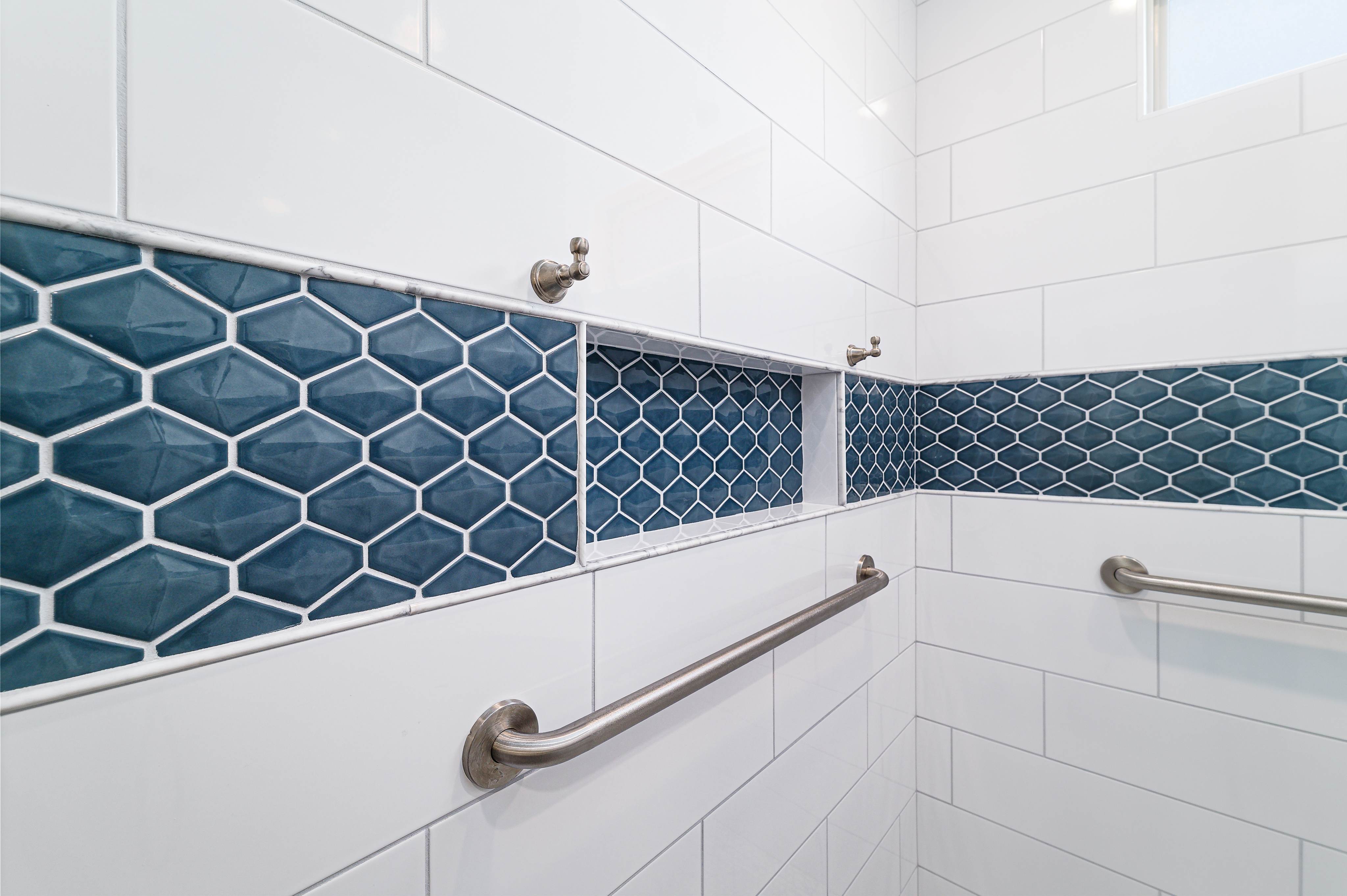 Blue Hexagonal Tile Band & Niche