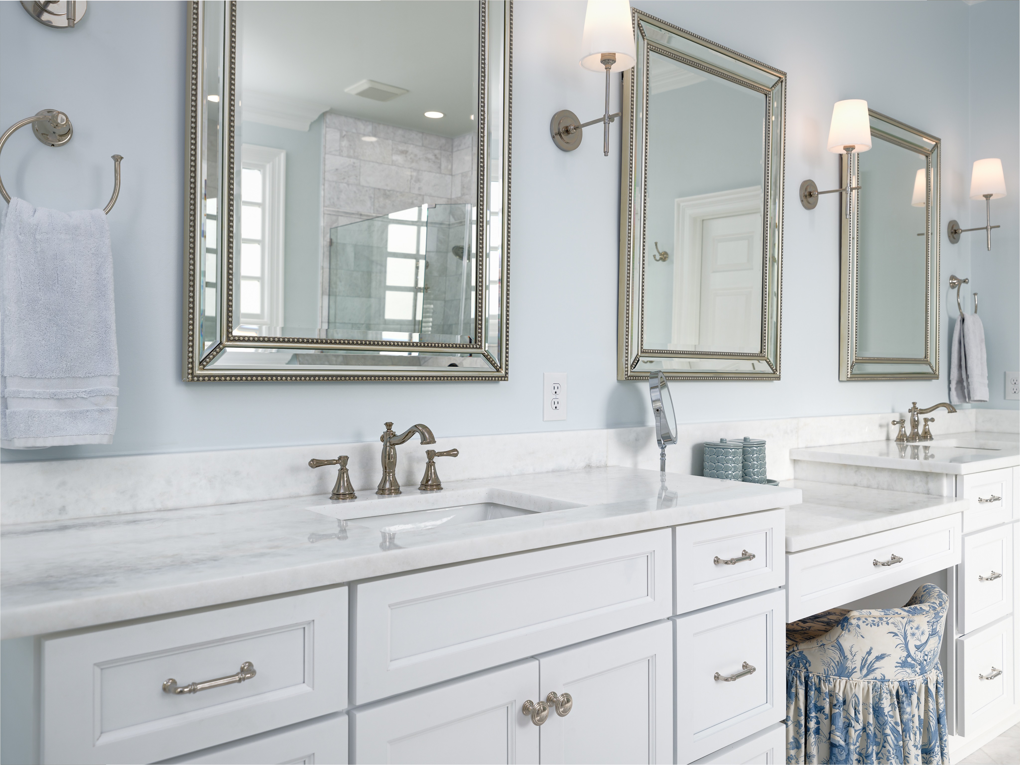 Vanity Detail with Nickel Hardware